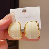 Statement Rounded Resin Stud Earrings